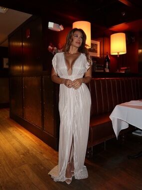 Leone Dress in White Pearl